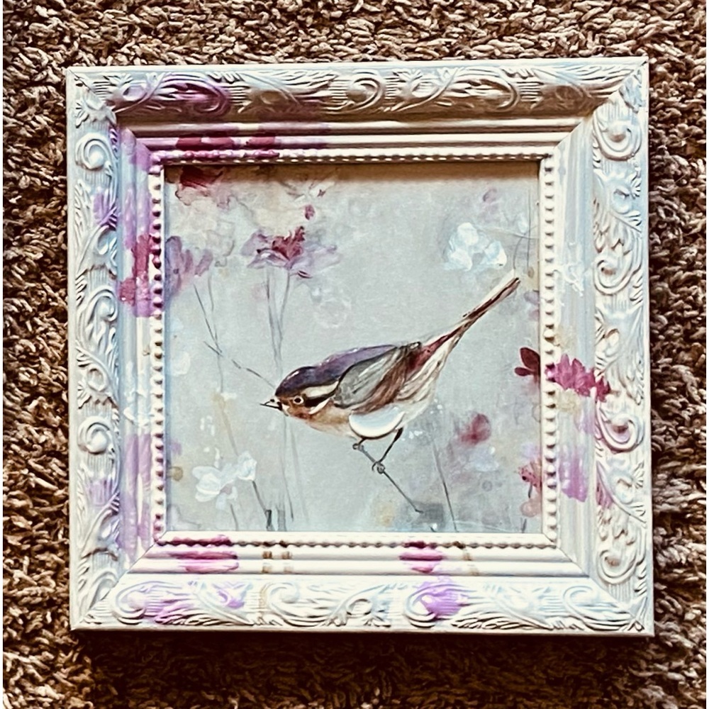 Galaxy Graphics Framed Wallhanging Set- 9x9” Pink & White Bird 3D Oil Paintings🦩 - Picture 11 of 16